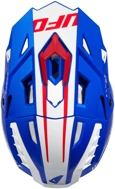 Casque motocross Ufo plast casque echus echus xs bleu blanc rouge