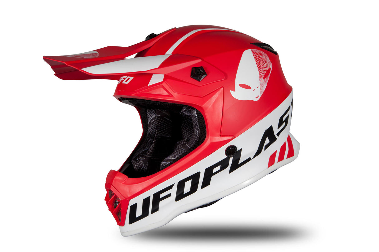 Casque de motocross enfant Ufo plast casque korey ufo plst korey s rouge mat