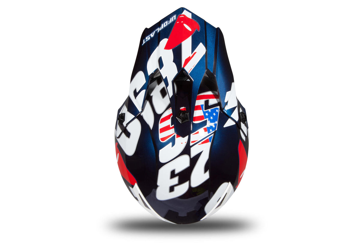 Casque cross enfant Ufo plast casque korey ufo plst korey s bleu