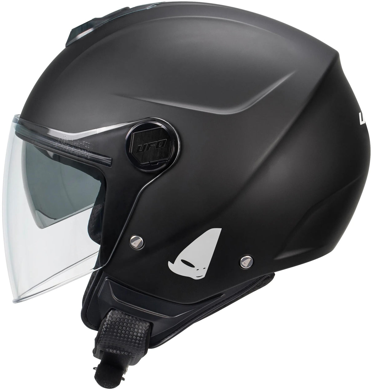 Casque jet Ufo plast casque nixie ufo nixie jet noir mat gr. m