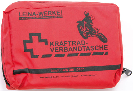 Leina-werke trousse de premiers secours trousse de premiers secours leina nylon rouge,din13167 f.motorcyc