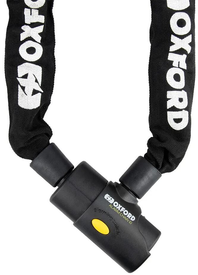 Chaîne d'alarme antivol Oxford 10 maillons de chaîne 10 mm x 2,0 m alarme noire