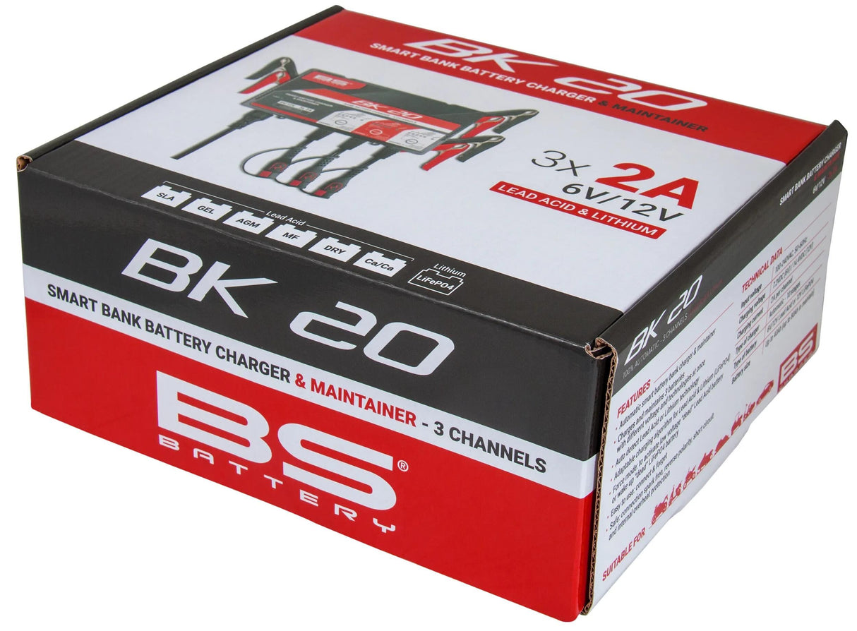 Chargeur de batterie BS bk20, chargeurs multiples. chargeur bk20 bs 3x2,0a