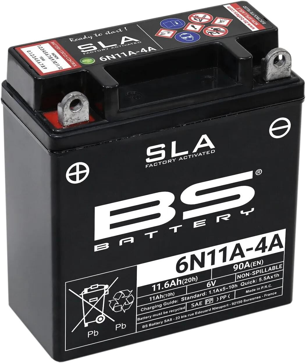 Batterie BS 6n11a-4a. batterie 6n11a-4a bs-sla