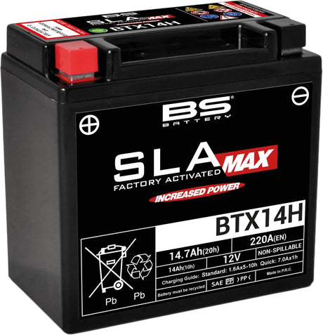 Batterie Bs-batterie btx14h . batterie btx14h bs sla-max