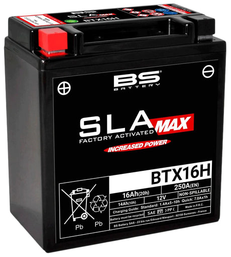 Batterie Bs-batterie bgz16h btx16h. batterie btx16h bs sla-max
