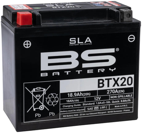 Batterie BS bgz20h btx20h. batterie btx20h bs sla