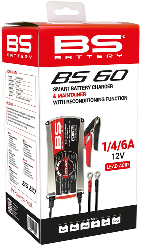 Chargeur de batterie BS BS60 . chargeur bs60,bs-charge 1a 4a 6a