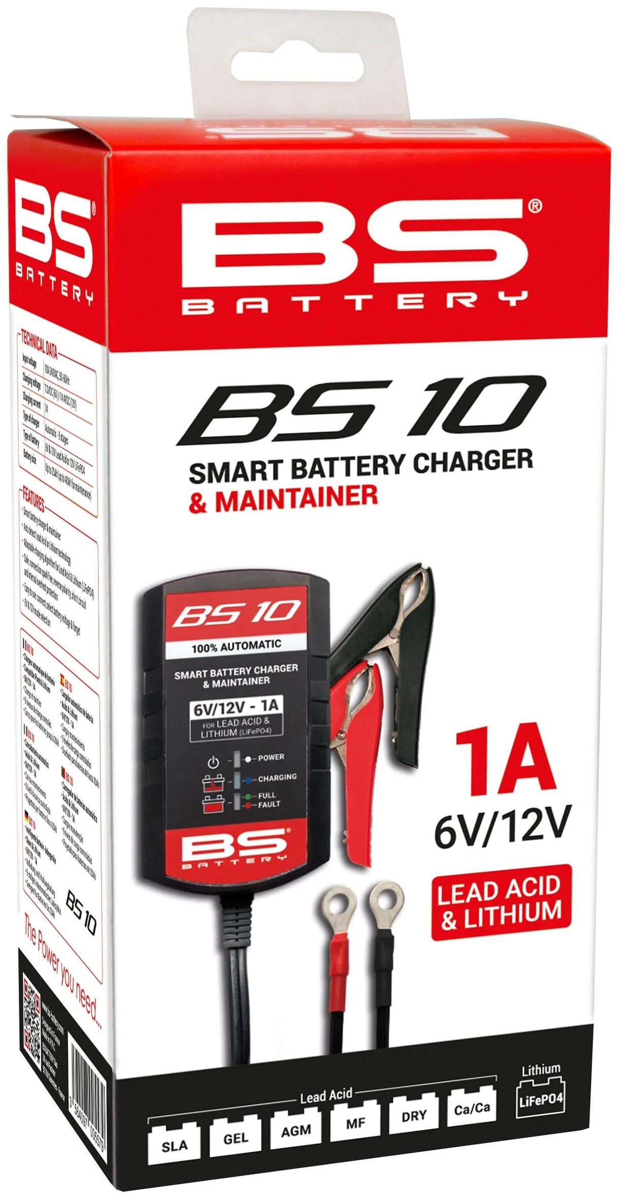 Chargeur de batterie batterie BS BS10 . chargeur bs10,bs-charge +lithium 1a