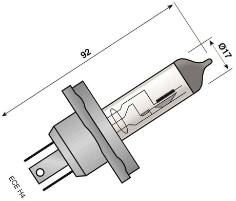 Ampoule de phare Spahn 6v 60 55w p45t