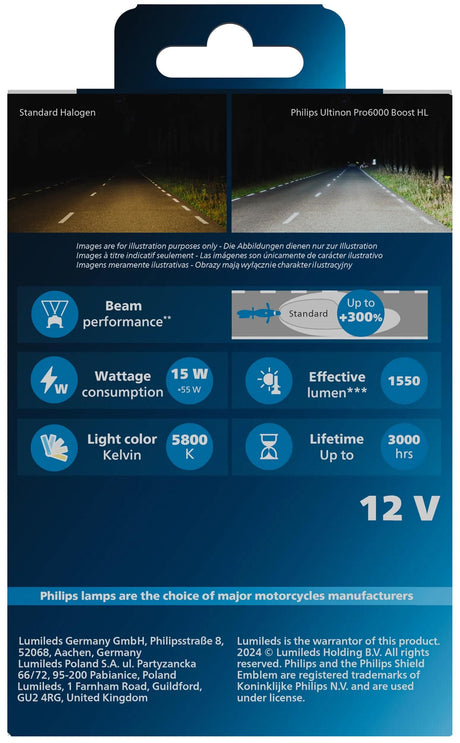 Phare LED Philips Ultinon Pro6000 booster. h7 untinon pro 6000 booster led