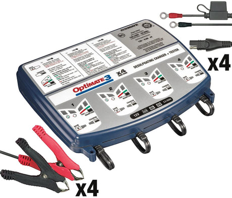 Chargeur de batterie Tecmate optimate3 optimate 3 chargeur 4er banque