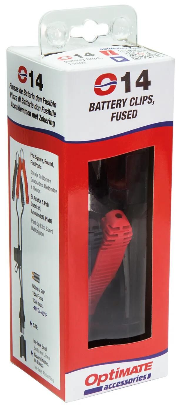 Tecmate accessoires pince de batterie optimate sae m. protection 15a