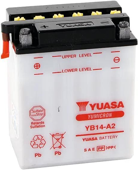 Batterie Yuasa yb14-a2. batterie yb14-a2 standard sans sp