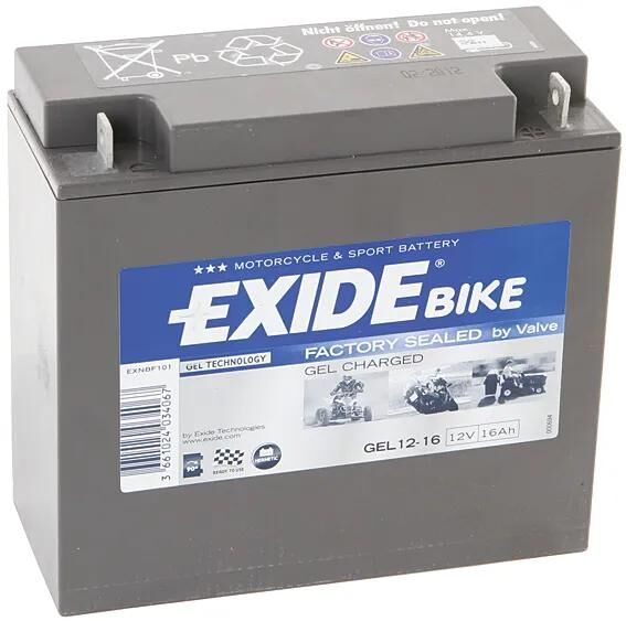 Exide batterie g12-16 batterie g12-16 gel din 51616