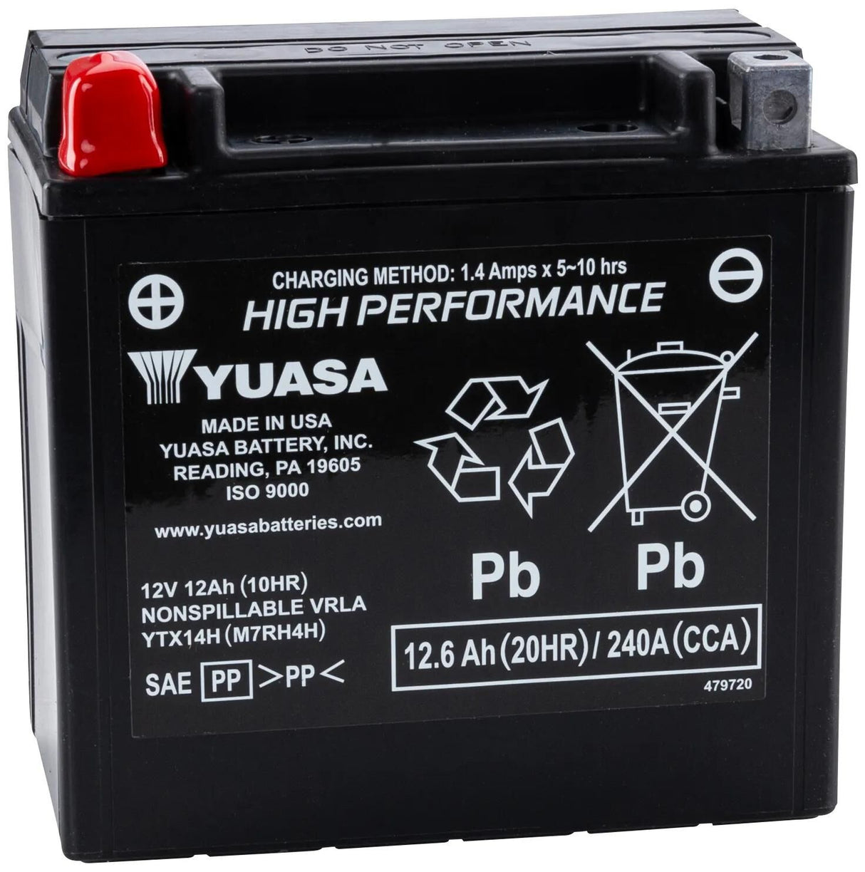 Batterie Yuasa ytx14h. batterie ytx14h agm