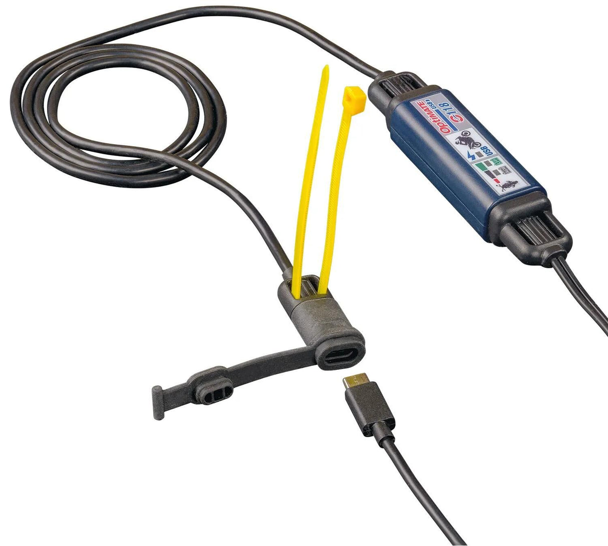 Chargeur USB Tecmate Optimate O-118 Chargeur USB-C Optimate m. Connexion SAE 200cm