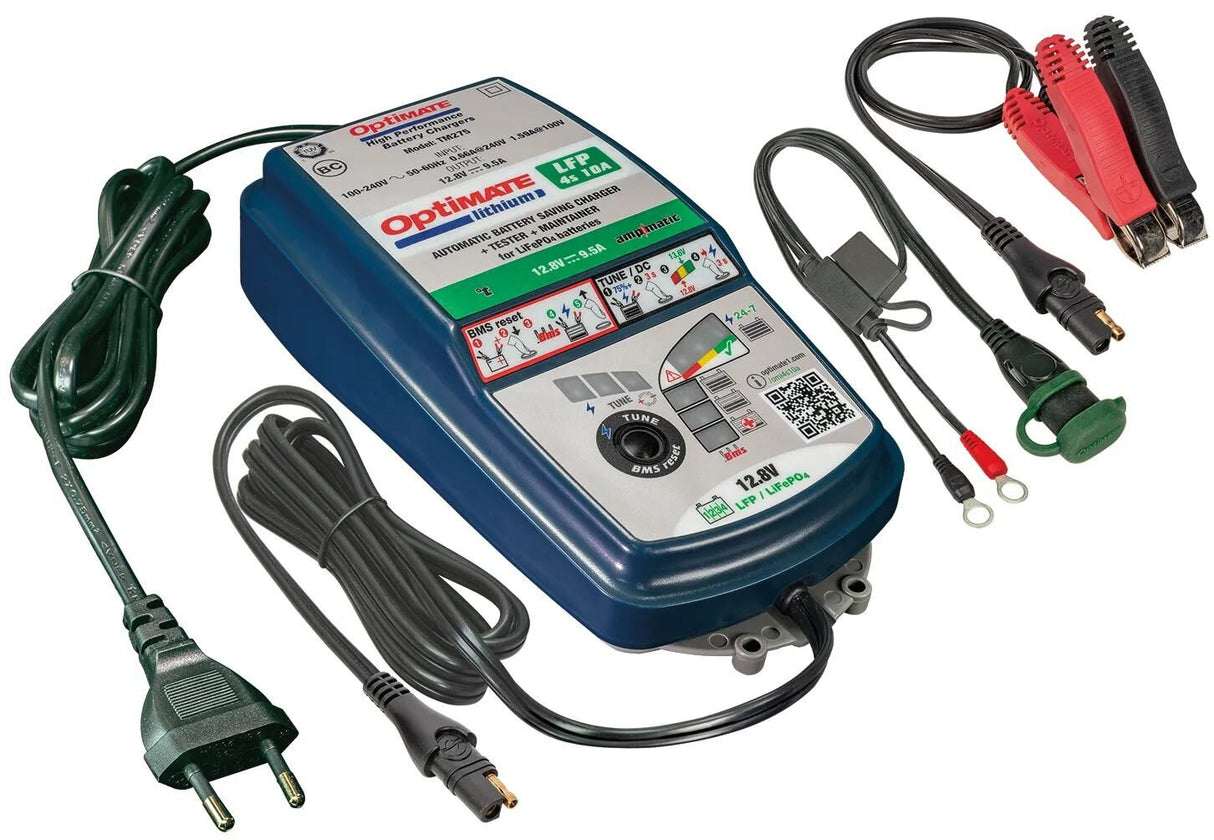Chargeur de batterie Tecmate optimisé lithium 4s 10a. chargeur optimal 4s lithium 9,5a