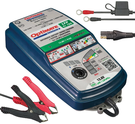 Chargeur de batterie Tecmate optimisé lithium 4s 10a. chargeur optimal 4s lithium 9,5a