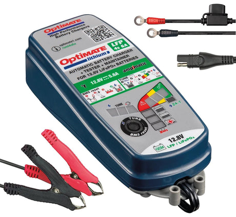 Chargeur de batterie Tecmate optimisé lithium 4s 6a. chargeur optimal 4s lithium 6a