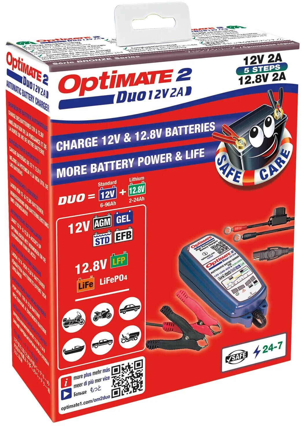 Chargeur de batterie Tecmate optimate 2 duo chargeur optimate 2 duo