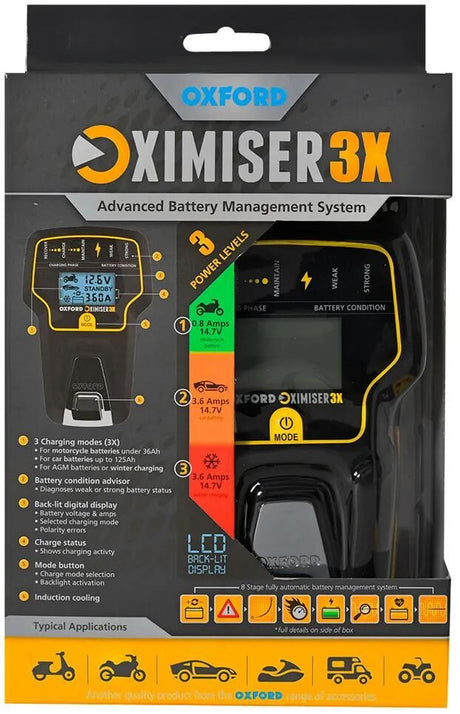 Chargeur de batterie Oxford oxymiseur 3x chargeur de batterie oxymiseur 3x euro