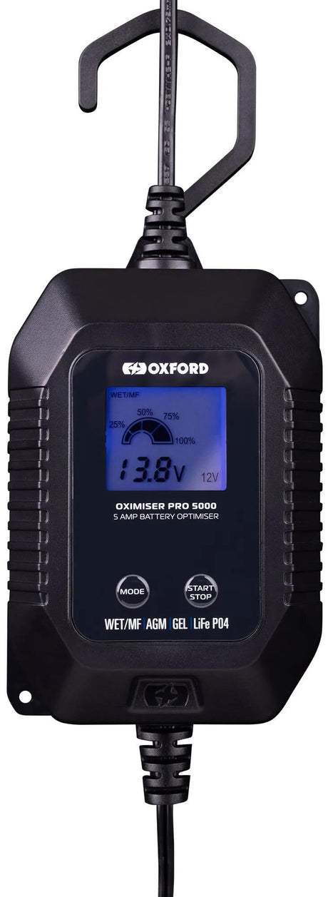 Chargeur de batterie Oxford Oximiser Pro 5000 du chargeur de batterie Oximiser Pro 5000