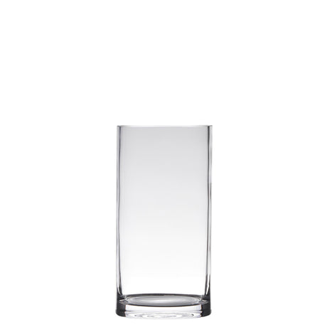 Hakbijl vase cylindre en verre verre ø12xh25cm