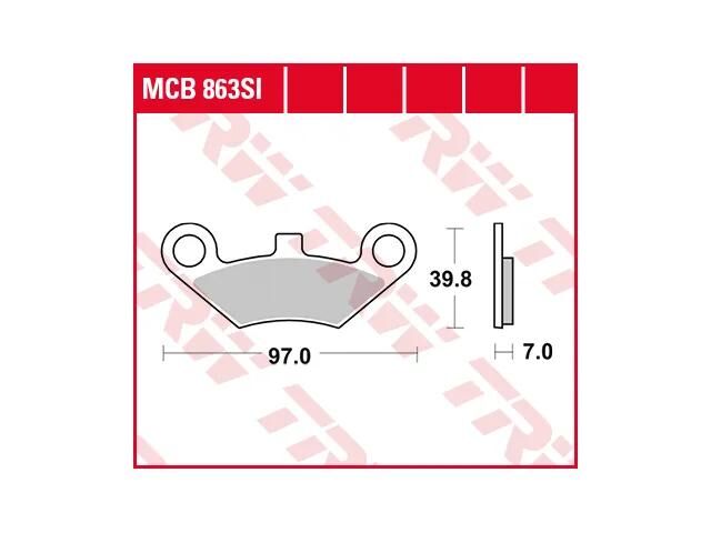 TRW -lucas plaquettes de frein mcb 863 plaquette de frein mcb 863 si métal fritté
