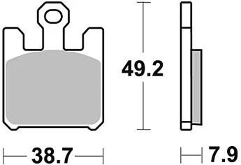 Plaquettes de frein TRW mcb 742 plaquettes de frein mcb 742 scr carbone fritté racing