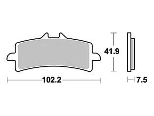 Plaquettes de frein TRW mcb 792 plaquettes de frein mcb 792 scr carbone fritté racing