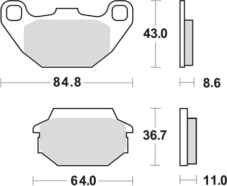 Plaquettes de frein TRW mcb 712 plaquette de frein mcb 712 srm métal fritté