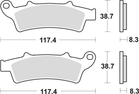 Plaquettes de frein TRW mcb 726 plaquette de frein mcb 726 srm métal fritté