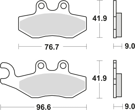 Plaquettes de frein TRW mcb 744 plaquette de frein mcb 744 srm métal fritté