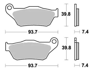 Plaquettes de frein TRW mcb 786 plaquette de frein mcb 786 srm métal fritté