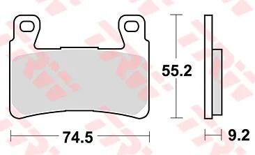 TRW plaquettes de frein mcb819 plaquette de frein mcb 819 sv métal fritté