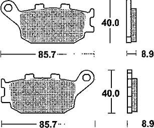 TRW plaquettes de frein mcb 634 plaquettes de frein frittées mcb 634 sh