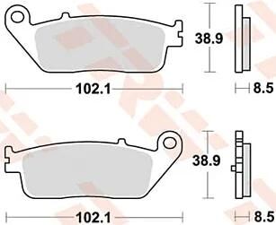 TRW plaquettes de frein mcb845 plaquette de frein mcb 845 srm métal fritté