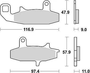 Plaquettes de frein TRW MCB 597 plaquette de frein MCB 597 norme organique