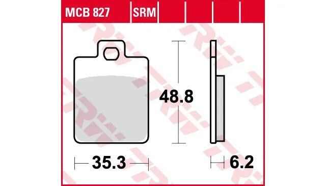 Plaquettes de frein TRW MCB827 plaquette de frein MCB 827 norme organique
