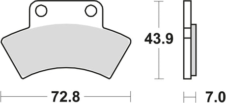 TRW plaquettes de frein mcb 668 plaquette de frein mcb 668 si métal fritté