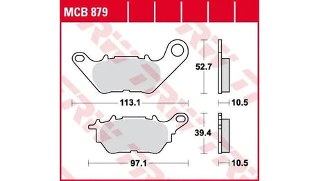 TRW - Plaquettes de frein Lucas MCB 879 plaquette de frein MCB 879 norme organique