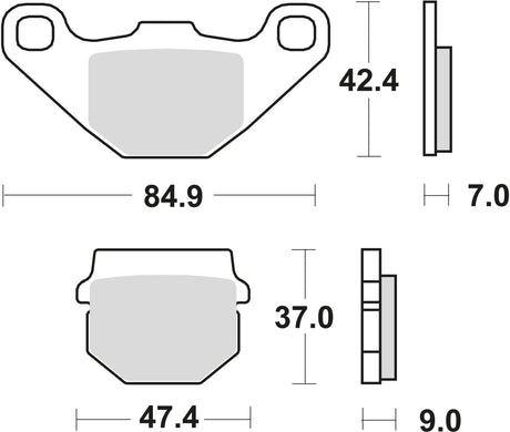TRW plaquettes de frein mcb 519 plaquette de frein mcb 519 si métal fritté