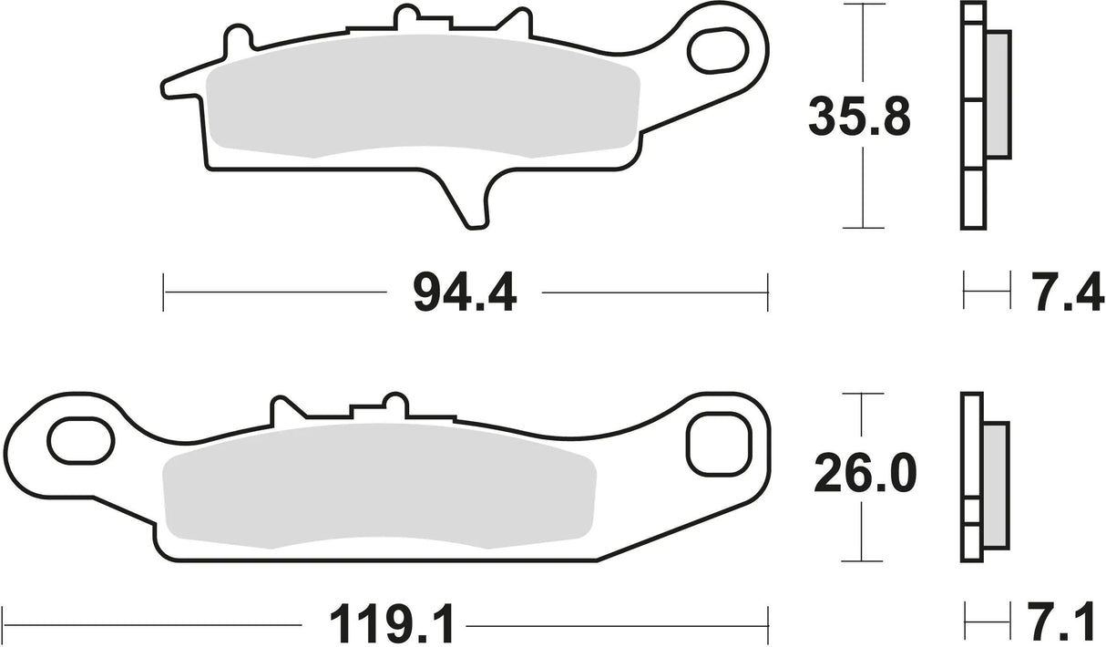 TRW plaquettes de frein mcb 757 plaquettes de frein frittées mcb 757 si