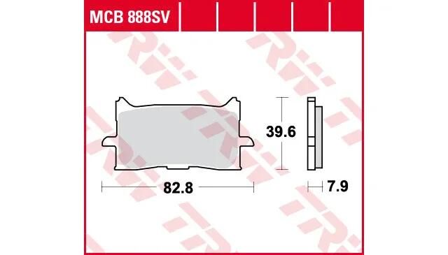 TRW -lucas plaquettes de frein mcb 888 plaquette de frein mcb 888 sv métal fritté