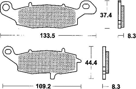 Plaquettes de frein TRW MCB 682 plaquette de frein MCB 682 norme organique