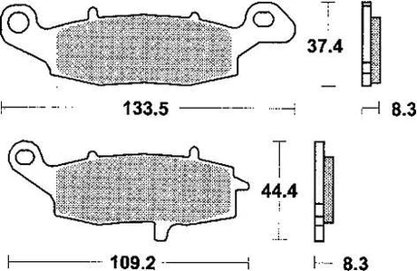 Plaquettes de frein TRW MCB 682 plaquette de frein MCB 682 norme organique