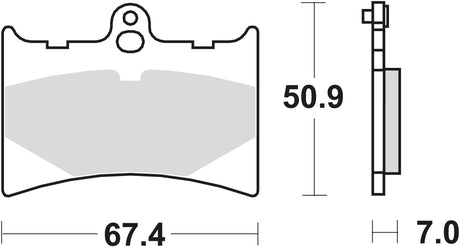 Plaquettes de frein TRW MCB 572 plaquette de frein MCB 572 norme organique