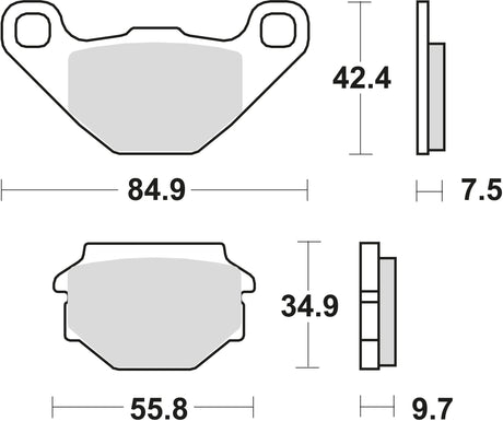 Plaquettes de frein TRW MCB 657 plaquette de frein MCB 657 norme organique
