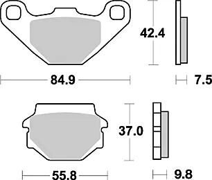 Plaquettes de frein TRW MCB 523 plaquette de frein MCB 523 norme organique